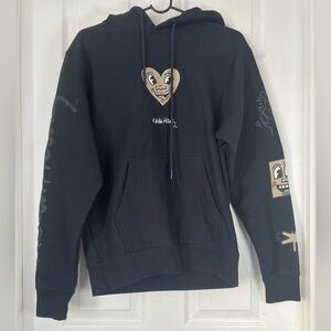 Keith Haring x Shoe Palace embroidered graphic design pullover hoodie size S